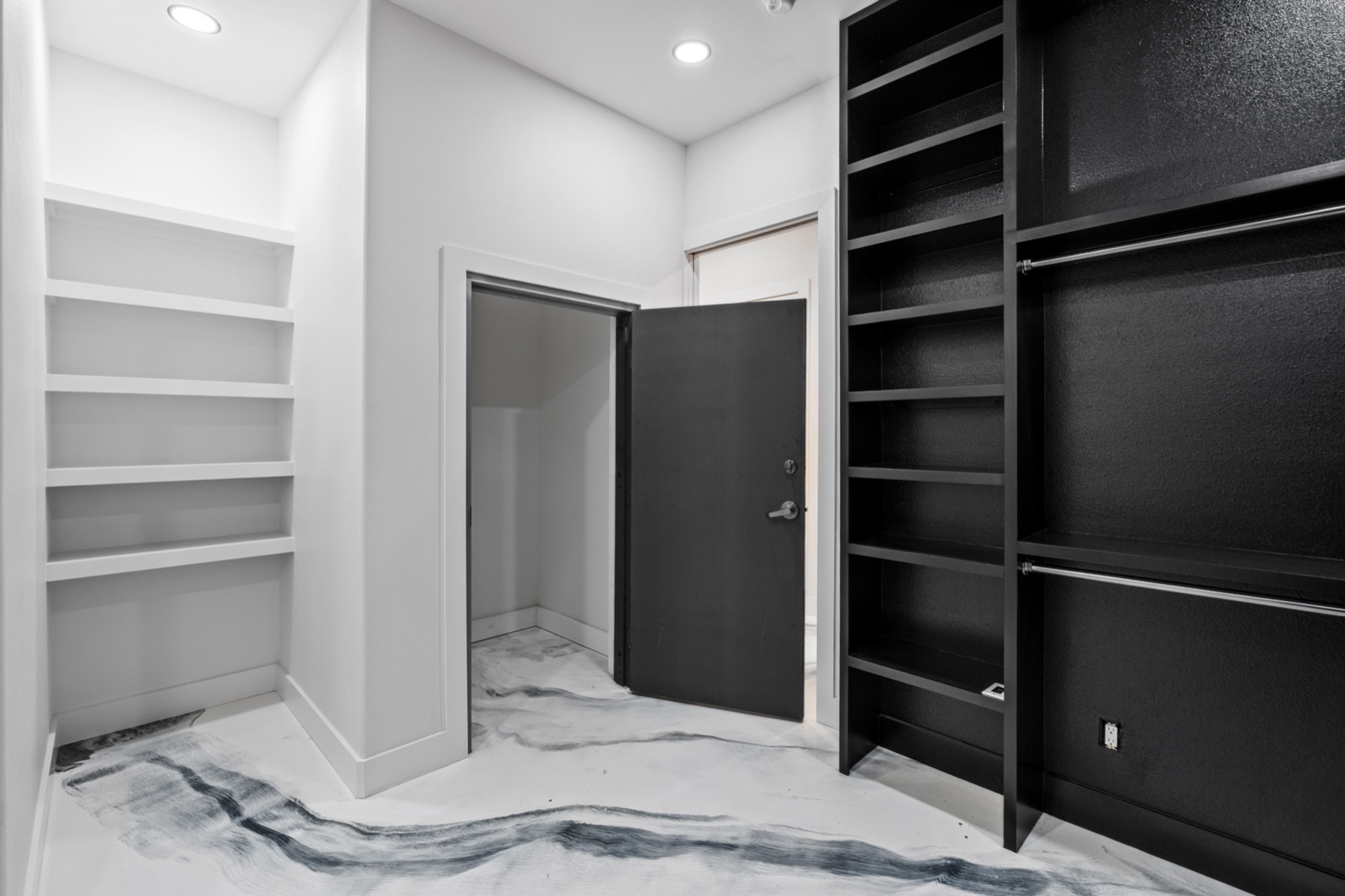 Custom built-in shelving and finish carpentry